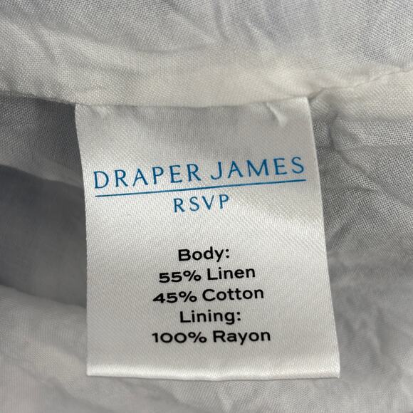 Draper James RSVP Dress Womens Size L Blue Stripe Linen Blend Lined Sundress - Picture 9 of 13